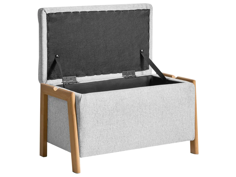 Sofa Set 3-Sitzer EDLAND mit Bank Stoff Hellgrau_1040741