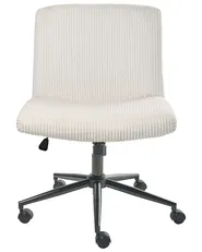 Desk Chair GEDDES Corduroy White_1010158