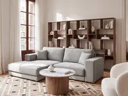 Corner Sofa 3 Seater LOFOTEN Fabric Light Grey Right Hand_900446