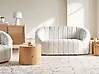 Sofa 2-Sitzer MALUNG Samtstoff Cremeweiß