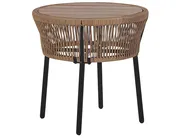 Bistro Set inkl. Kissen GARGANO Polyrattan Hellbraun_812232