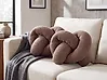 Dekokissen 2er Set GLADIOLUS 172 x 14 cm Bouclé Braun Ohne Muster