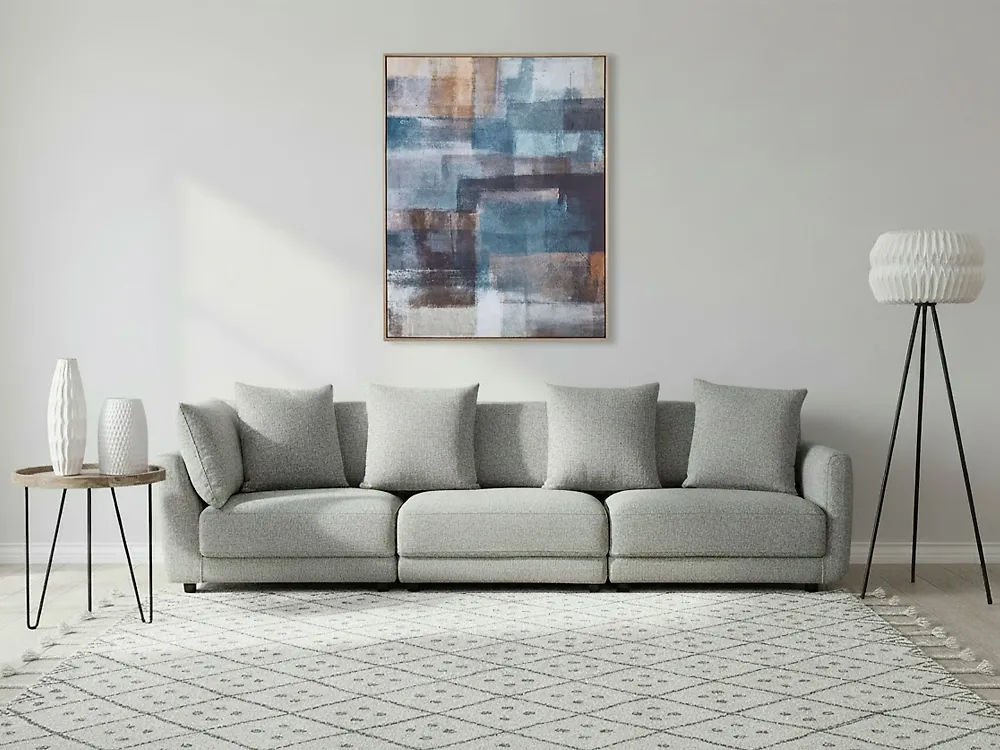 Sofa 3-Sitzer SIGTUNA Stoff Hellgrau_1182987