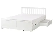 Bett mit 4 Schubladen OLENDON Kiefernholz Weiß 140 x 200 cm_954771