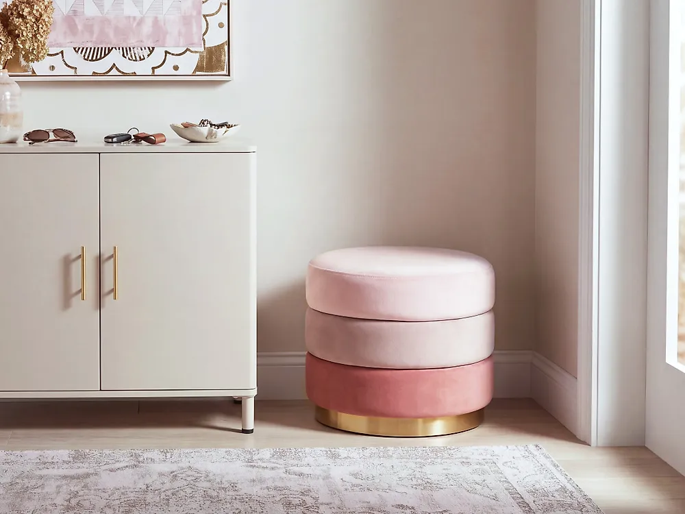 Pouffe LOUIN Velvet Pink