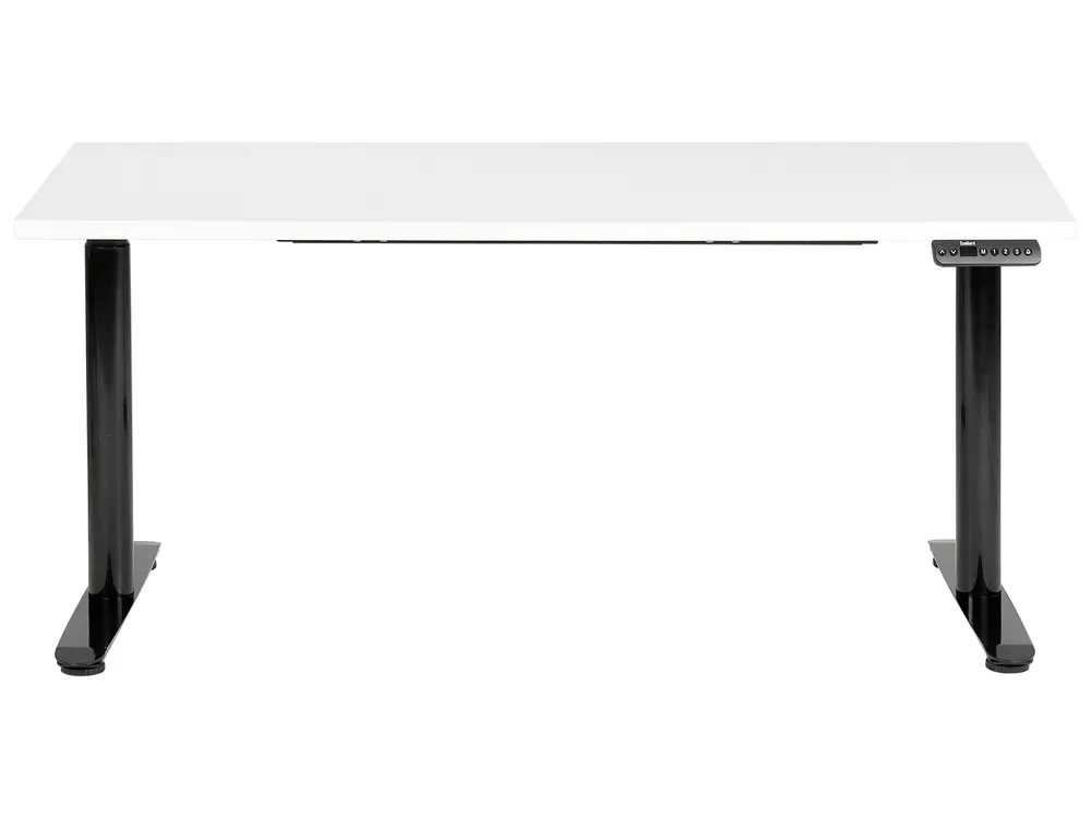 Schreibtisch elektrisch höhenverstellbar DESTINAS 160 cm 72 cm Weiß / Schwarz_899692