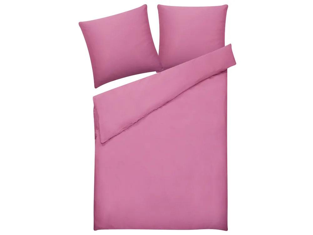 Bettwäsche-Set HARMONRIDGE 155 x 220 cm Baumwollsatin Rosa_815044