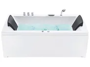 Corner Hot Tub with LED VARADERO 1830 x 900 mm White Left Hand_706936