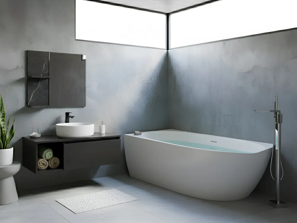 Eckbadewanne PARNAIBA 170 x 80 cm Weiß rechtsseitig_1032970