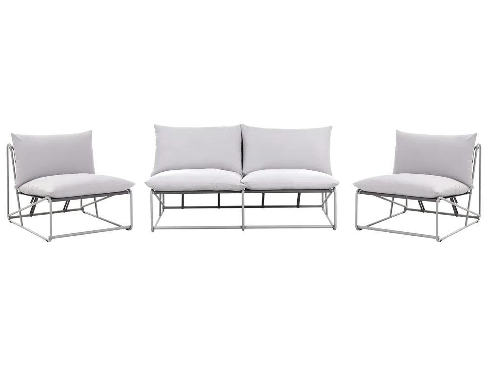 Gartensofa Set 4-Sitzer PICO Metall Grau