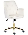 Desk Chair CELARA Velvet White