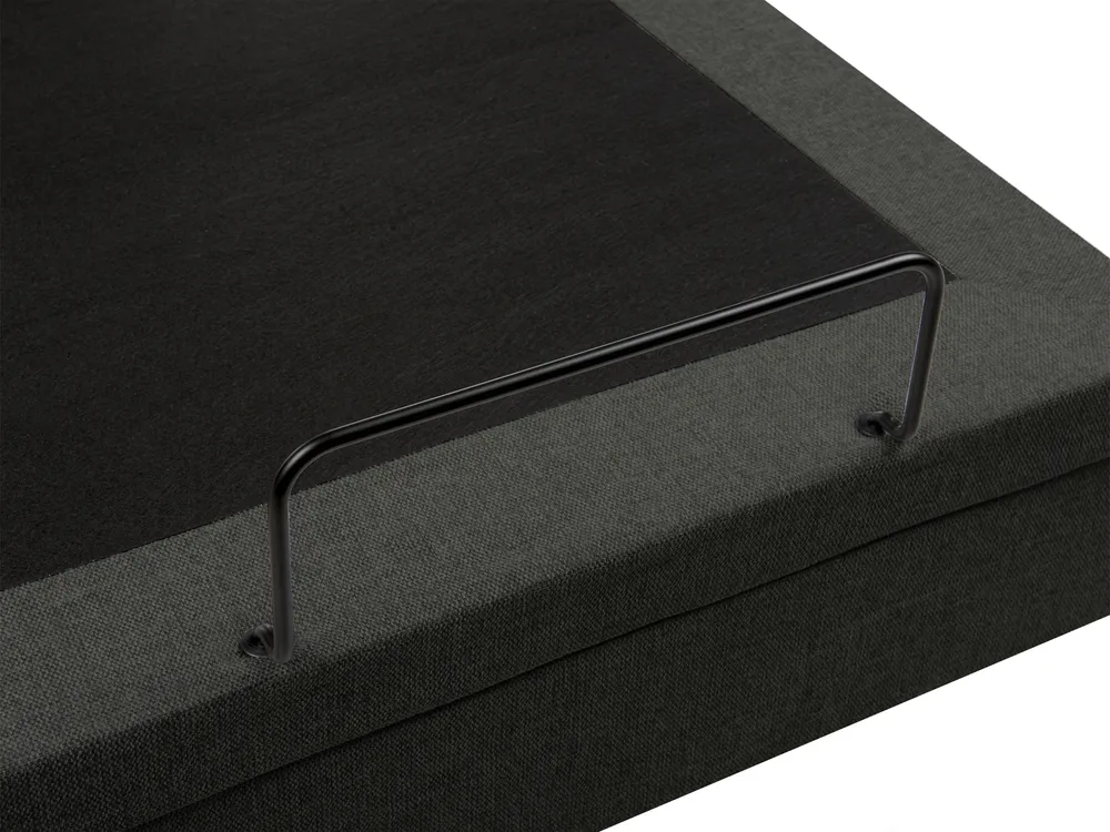 Verstellbares Bett ohne Kopfteil Stoff DUKE II 80 x 200 cm Dunkelgrau_987306