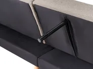 Eckschlafsofa 3-Sitzer KAARINA Stoff Beige rechtsseitig_1095550