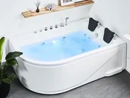 Corner Hot Tub with LED CALAMA 1800 x 1200 mm White Left Hand_780988