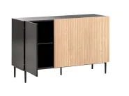 Schrank BLYTHE Naturfarbene Esche Schwarz_968789
