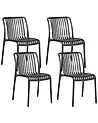 Gartenstuhl 4er Set ARICCIA Schwarz