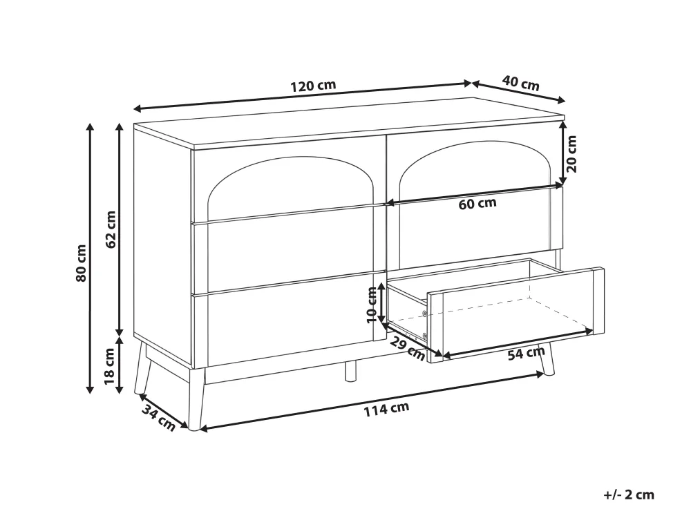 6 Drawer Chest BOULIA Light Beige_1169132