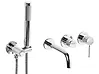 Wandmontierte Bad-Dusch-Mischbatterie JAVIRA Silber