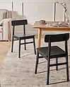 Set van 2 eetkamerstoelen GORRE Hout Zwart