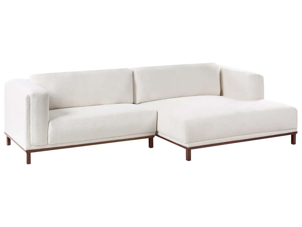Ecksofa 4-Sitzer VENG Bouclé Cremeweiß linksseitig_1006968