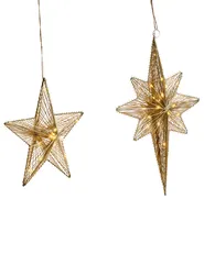 Wanddekoration 2er Set BLASJON 30/47 cm Stern Gold_1018728