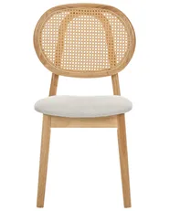 Set of 2 Chairs GAVIOTA Wood Light Brown/ Beige_1090827
