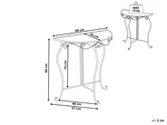 Outdoor Bistrotisch FOLELLI 80 cm 36 cm Metall Hellbeige_1002039