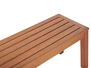 Gartenbank mit Auflage MONSANO 170 cm Eukalyptusholz Cremeweiß_1153925