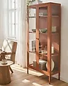 Vitrine mit Glastüren HARTY 80 cm Metall Goldbraun