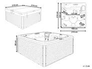 Outdoor Hot Tub with LED OZOGOCHE Grey_1082316