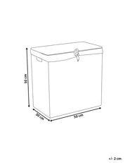 Wäschekorb LANGSON Geflecht Naturfarben 75 L_886498