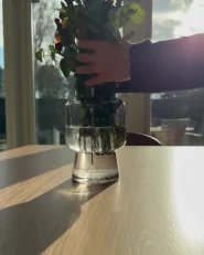 Blumenvase MEGALO 26 cm Glas Grau_1033868