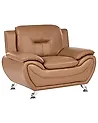 Sessel LEIRA Kunstleder Goldbraun