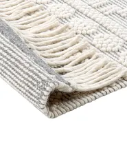 Teppich SOLHAN Grau Beige 200 x 300 cm Wolle_855619