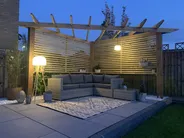 Garten Ecksofa mit Tisch 4-Sitzer AVOLA Polyrattan Grau linksseitig_824279