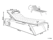 Sun Lounger with Cushion CESANA PREMIUM Reclining Acacia Wood Taupe_991023