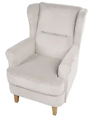 Wingback Chair ABSON Corduroy Beige_1186226