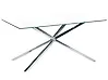 Esstisch CORA Silber 160 cm 90 cm Sicherheitsglas