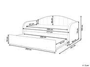 Ausziehbett Bouclé EYBURIE 90 x 200 cm Hellbeige_907130
