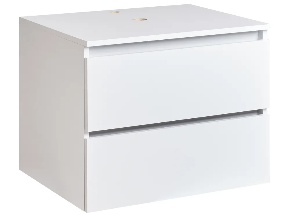 Wandmontierter Waschbeckenunterschrank SERRA 60 cm Weiß