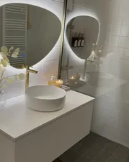 Countertop Basin CALIG ⌀ 360 mm Ceramic White_967507