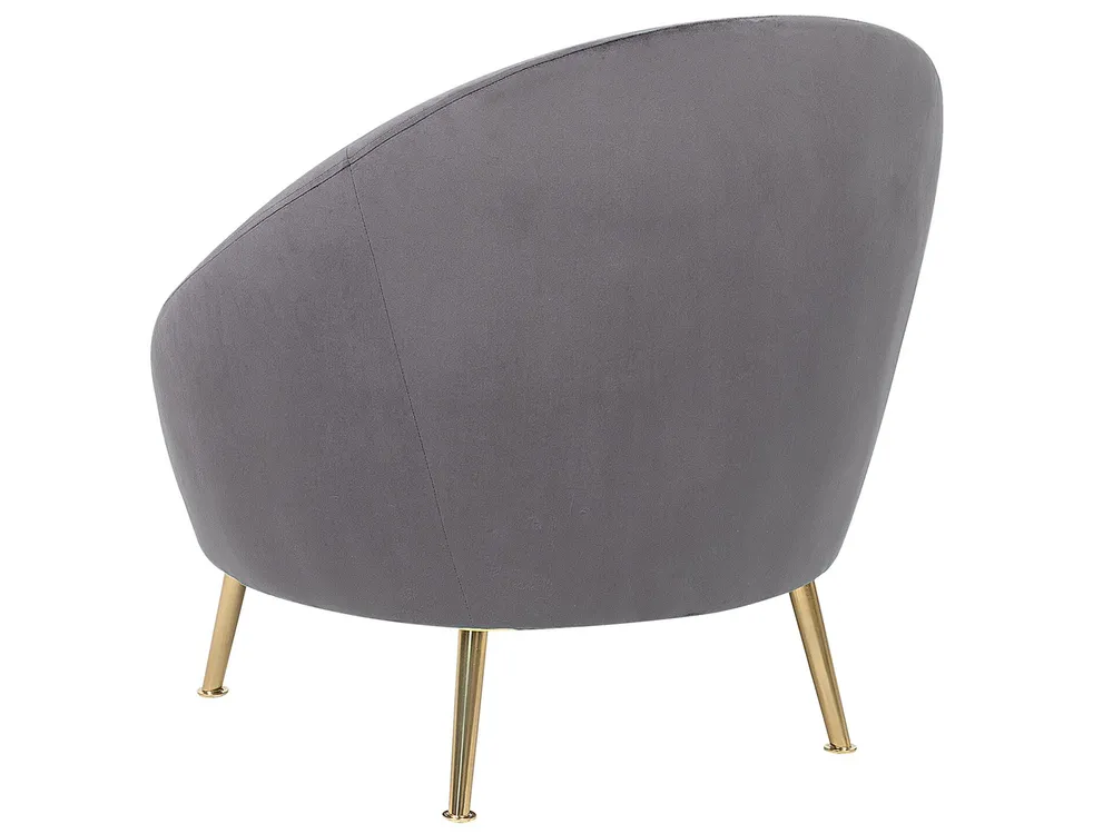 Sessel LANGA Samtstoff Grau_747291