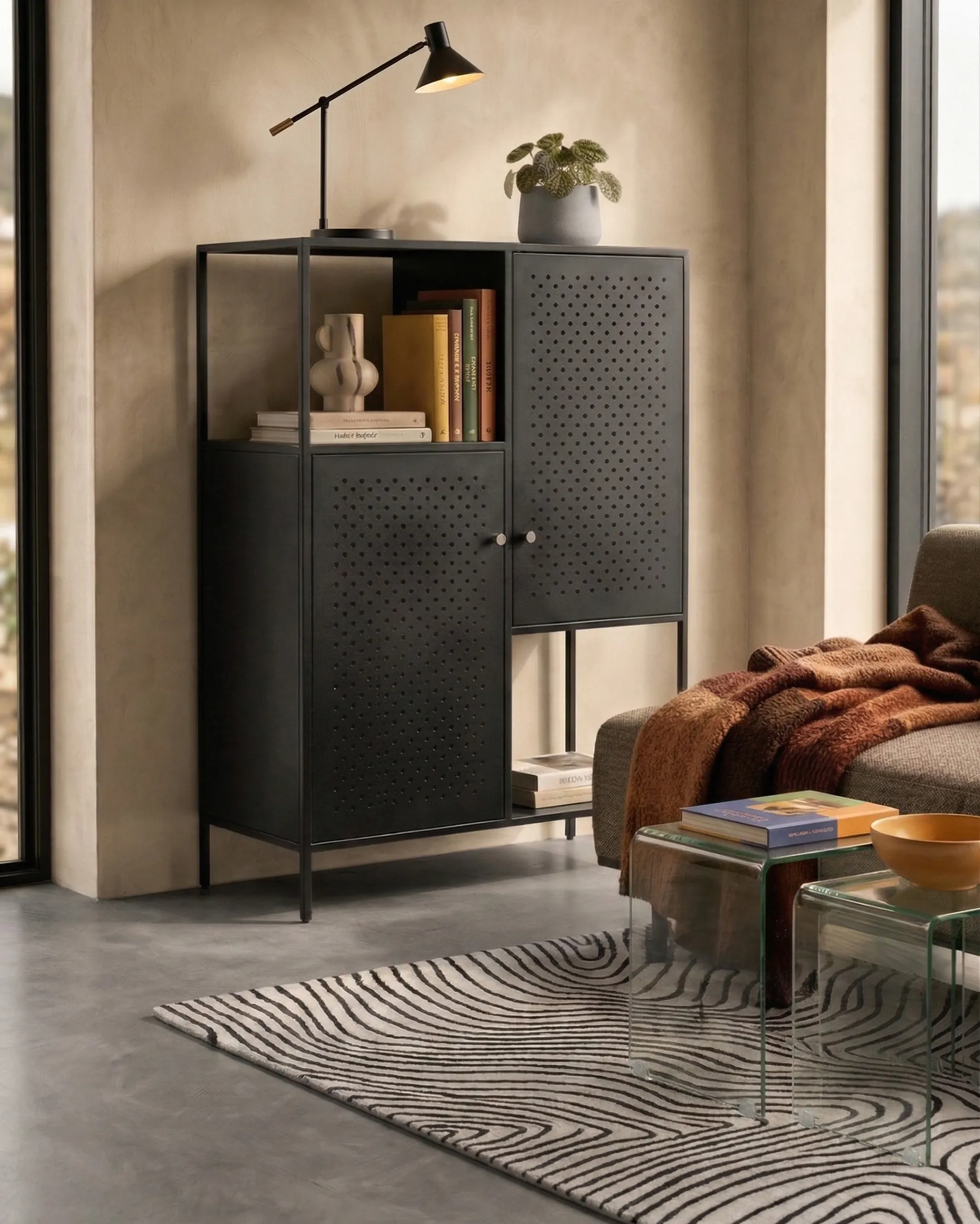 Storage Unit RAKAIA Metal Black_1037625