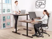 Manual Adjustable Standing Desk DESTINAS 160 cm 72 cm Brown/ Black_899264