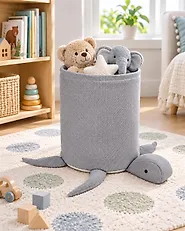 Kids Basket Turtle TANDA Cotton Grey_1185295