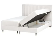 Boxspringbett mit Stauraum DAME Samtstoff Cremeweiß 180 x 200 cm_1004835