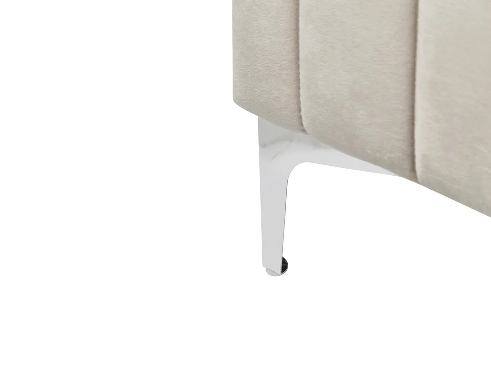 Bett mit Lattenrost Samtstoff LUNAN 140 x 200 cm Taupe_803459