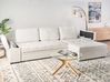 Eckschlafsofa 3-Sitzer HRISEY mit Stauraum Bouclé Weiß linksseitig