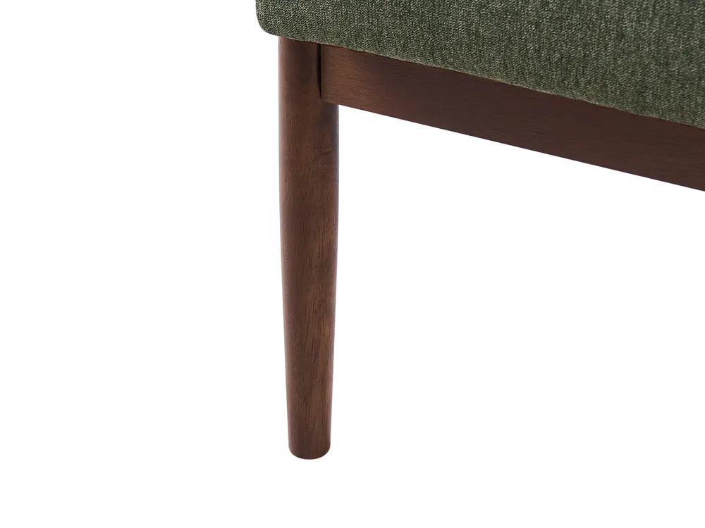 Sofa 2-Sitzer ESRUM Stoff Dunkelbraun / Grün_1014645