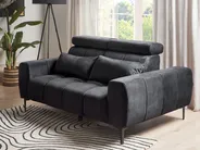 Sofa 2 Seater VEGAMO Velvet Black_925013